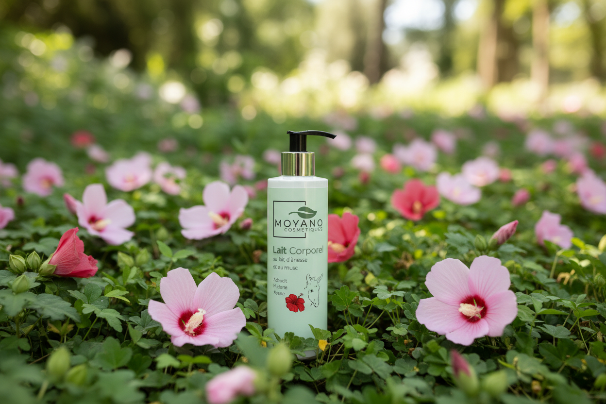 Lait corporel au lait d’Ânesse bio et Musc – 250 ml