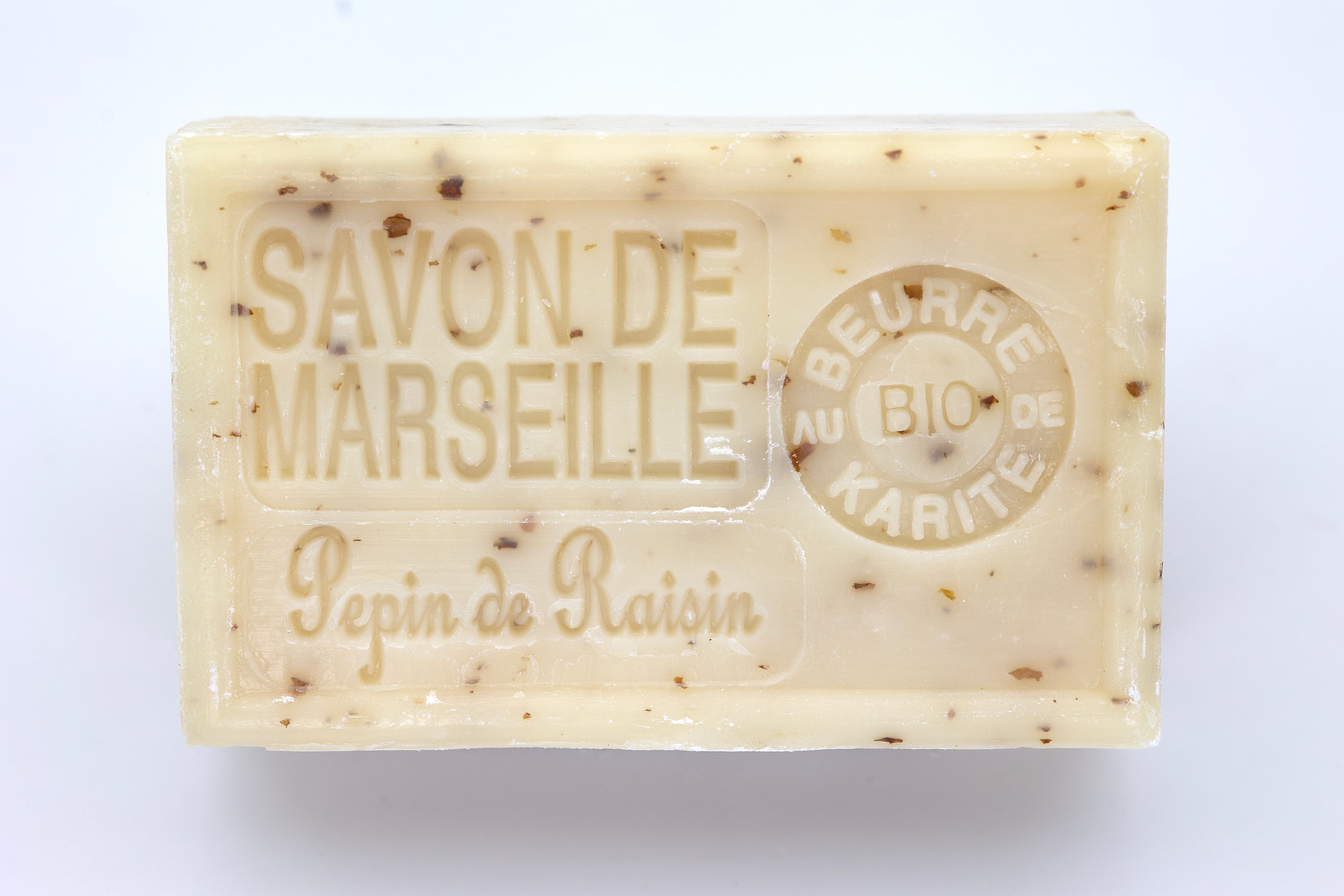 Savon de Marseille 125 gr PEPIN DE RAISIN EXFOLIANT