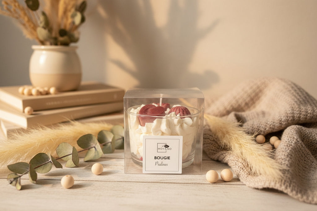Bougie Chantilly Gourmande – Parfum Pralines 180 GR